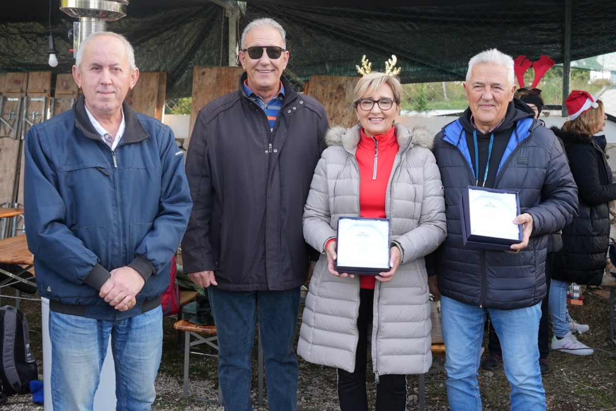 Najbolji petankaši 2022: Grozdana Juričev Šprljan i Milan Gnjidić primili priznanja na Božićnom turniru